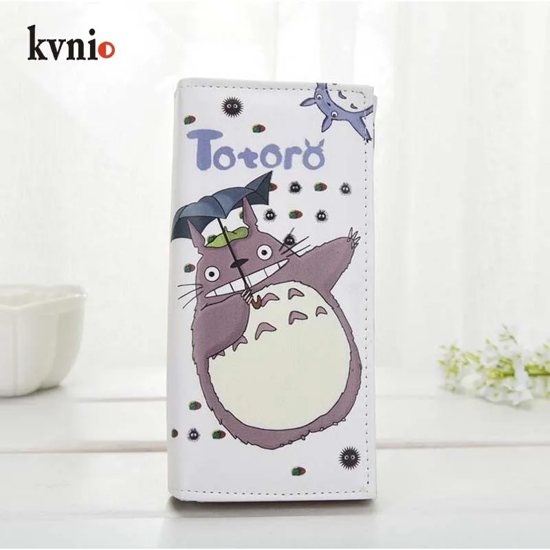 KVNIO кошелек с мультяшным принтом Тоторо Женский для карт складной длинный