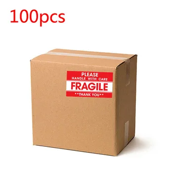 

100pcs FRAGILE Handle With Care Do Not Drop Label Stickers move 1.9'' x 3.5''