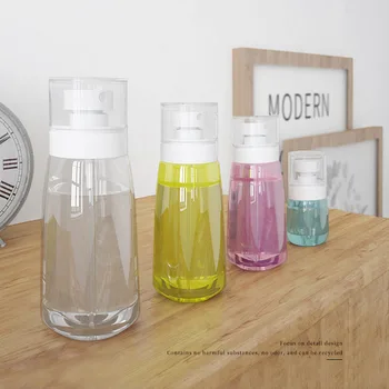 

30/60/80/100ml Clear Candy Color Shampoo Refillable Bottling Cosmetic Liquid Press Pump Spray Bottle Travel Plastic Bottle