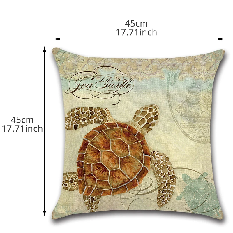 Yiwumart البحرية الحيوان لينة عناق المخدة غطاء الوسادة ل المنزلية كنبة مكتب كرسي سيارة حزب وسادة حالة الديكور