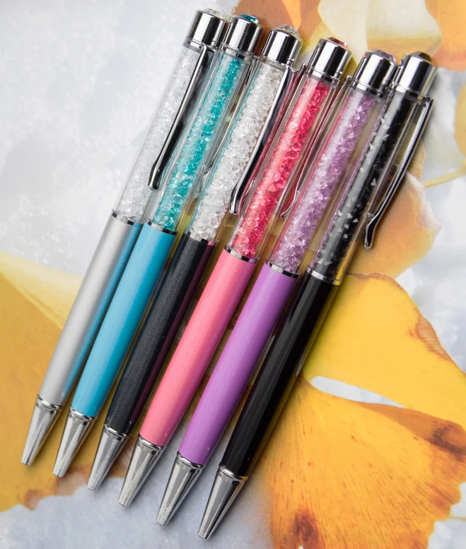 

Diamond on top Metal case Crystal Pen wedding gift Crystal Ballpoint Pen for new year gift