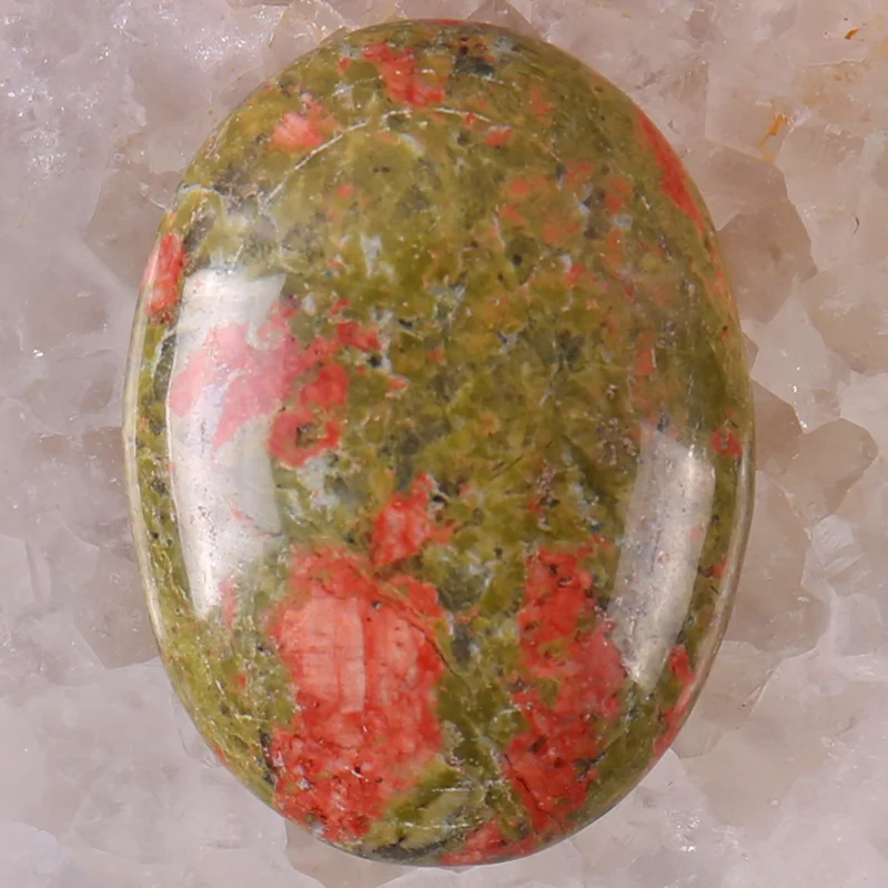 Овальный кабошон 40x30 мм ювелирные изделия для подарочных изделий Unakite Epidote 1 шт. H086