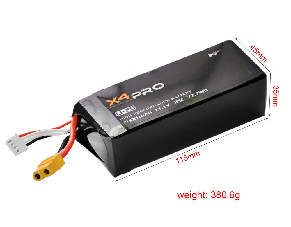 

11.1V 7000mAh Hubsan X4 PRO Lipo Battery (H109S Battery ) battery spare parts accessories high quality