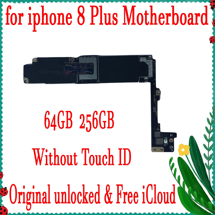 

100% Tested Good 64GB / 256GB Motherboard For iPhone 8 Plus Original Factory Unlock IOS Update Support No Touch ID Logic Board