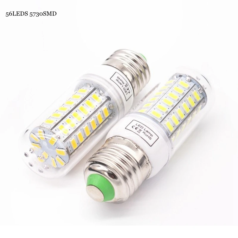 2019 Полный новый светодиодный светильник E27 E14 7 W 12 W 15 W 20 W 25 W 30 W SMD 5730 Кукуруза Лампа 220 V Люстра светодиодный s Свечи Прожектор