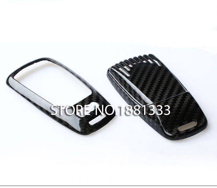 T Carbon Fiber Smart Key Cover чехол для ключей брелок коробка Audi Новый A4 A4L A5 S5 2017 Q7 2016 TT 2015
