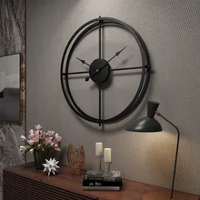 Reloj de pared de metal vintage creativo, decoración de pared, reloj de pared blanco, reloj de pared grande 3d, breve decoración europea