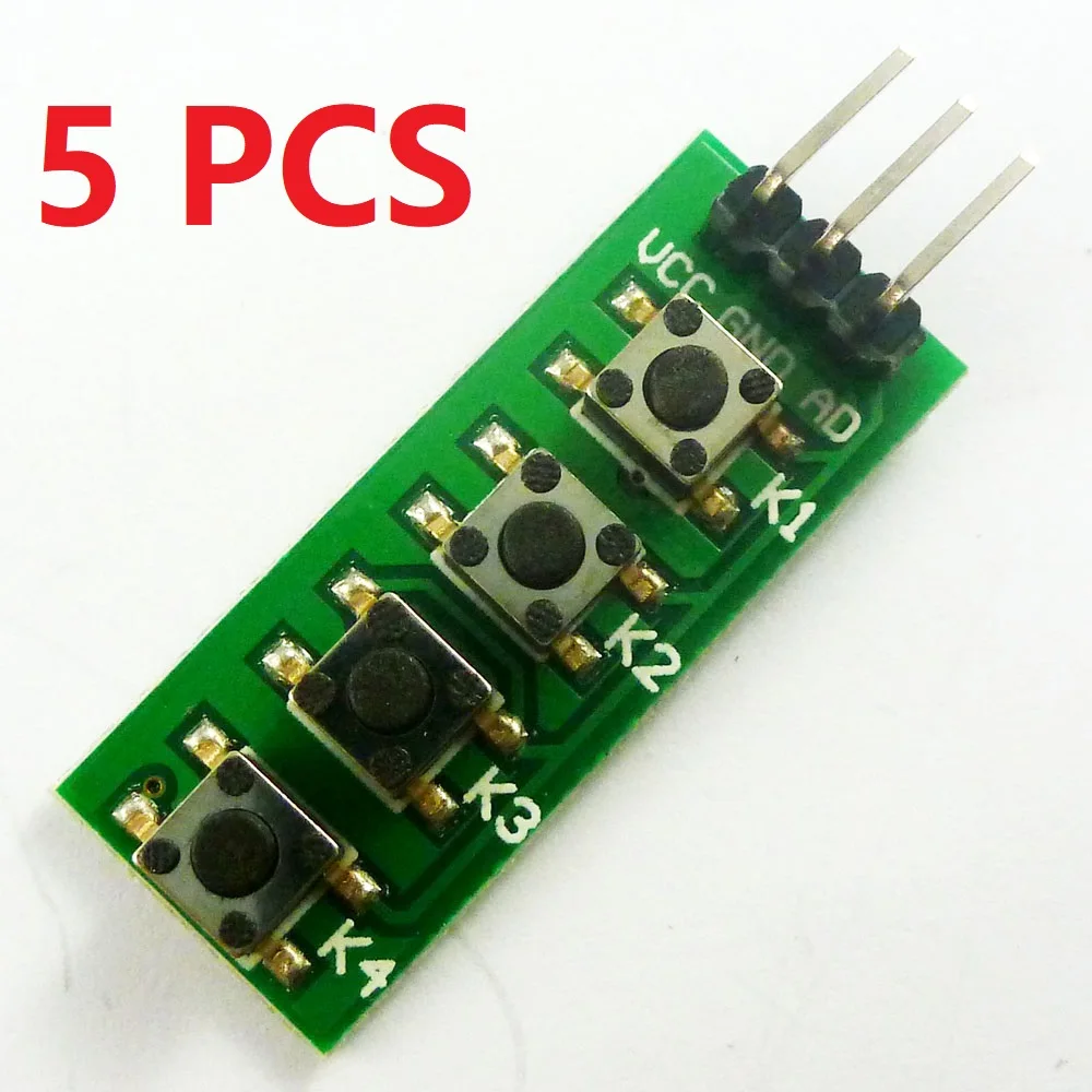 

5 PCS AD Keyboard Simulate Four Key Module Analog Button for Arduino UNO MEGA2560 Sensor Expansion Board