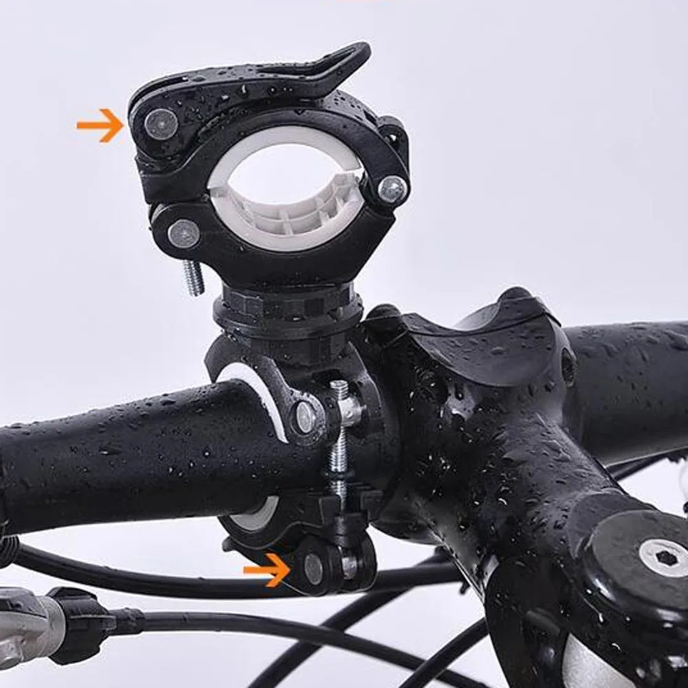 Best 360 Degree Rotating Cycling Bike Light Double Holder LED Front Flashlight Lamp Pump Handlebar Holder Bicycle Accessorie 4 Colors 9