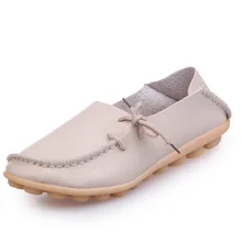 Прямая поставка женский обувь на плоской подошве; коллекция года; летние женские слипоны из натуральной кожи; Балетки без застежки; Мокасины с бантом; женские балетки