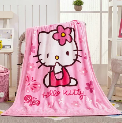 

Promotion! Cartoon Cartoon Winter Baby Blanket /Children Girl's Soft Coral Quilt