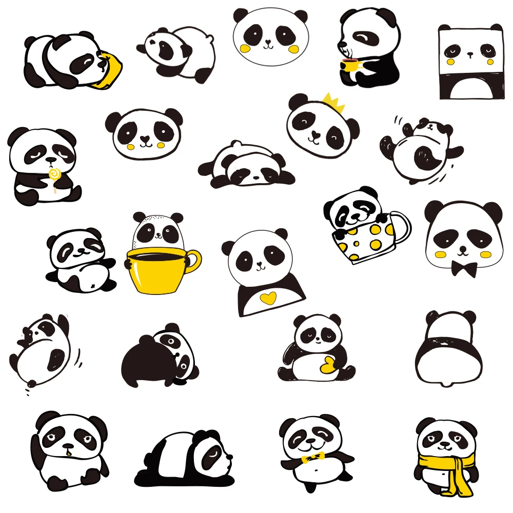 

Newest Kawaii Fashion DIY Mini Panda Sticker Dicor Limited Edition Multifunctional Decorative Sticker Collection Gift for Kids