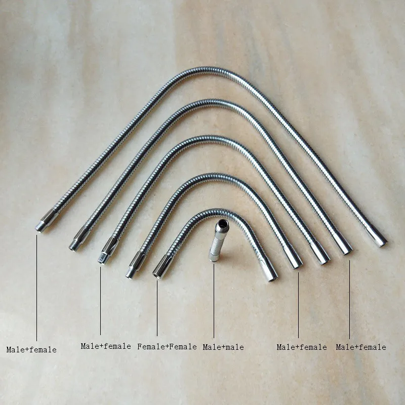 Горячая M10 Светодиодная гибкая лампа с гибким держателем M10 мужской+ женский хромированный металлический шланг универсальная мягкая труба металлические Змеевики трубки DIY