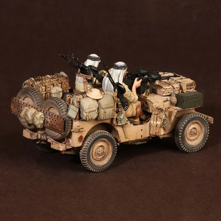 1/35 SAS Jeep набор экипажа 3-Северная Африка 1941-42, Вторая мировая война, без автомобиля, полимерная модель солдата GK, комплект в разобранном и неокрашенном виде