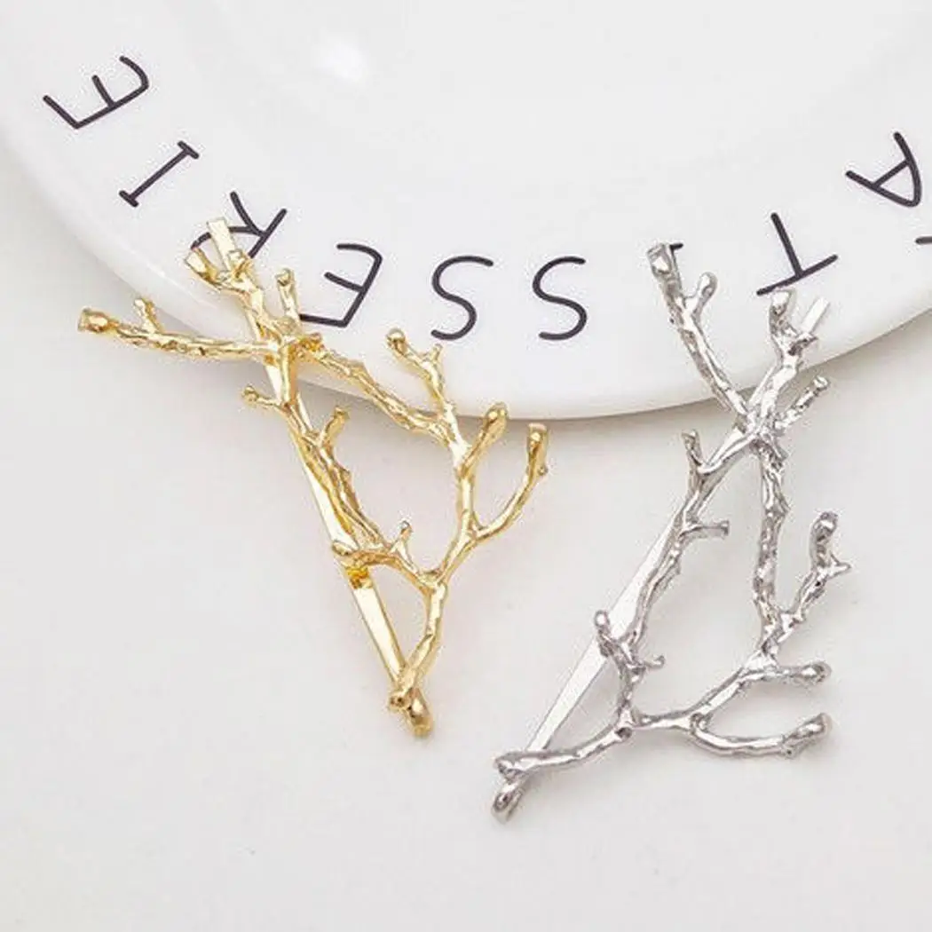 

Women Tree Branch Shape Hair Clip Hairpin Fashion Daily Life, Gift, Party, etc Silver, Gold Hair Accessory