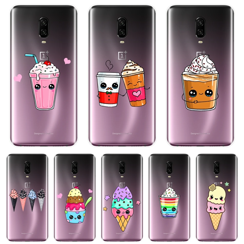 

Phone Case For One Plus 6 6T 5 5T 3 3T Case Silicone Sweet Cute Funny Ice Cream Drink Soft Back Cover For OnePlus 6 6T 5 5T 3 3T