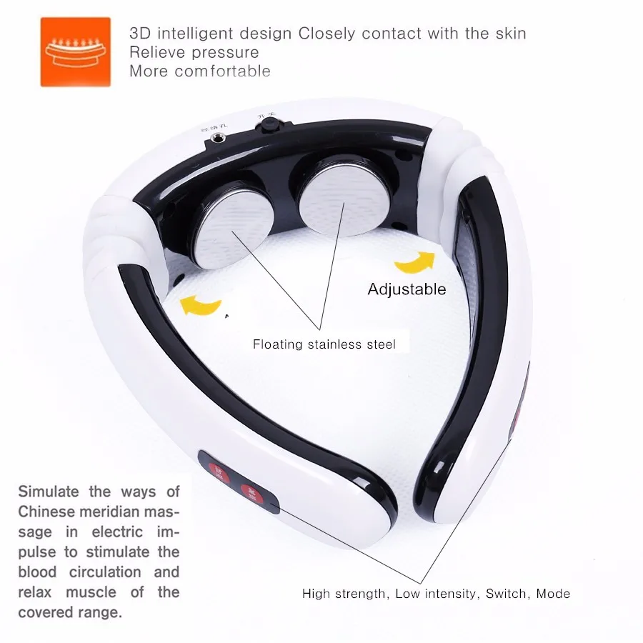 Instrumento de Tratamento da Vértebra Elétrico para trás e Vender! Cervical Pulso Pescoço Travesseiro Massageador Acupuntura Terapia Magnética Hot 11 Utensílios de cuidado facial