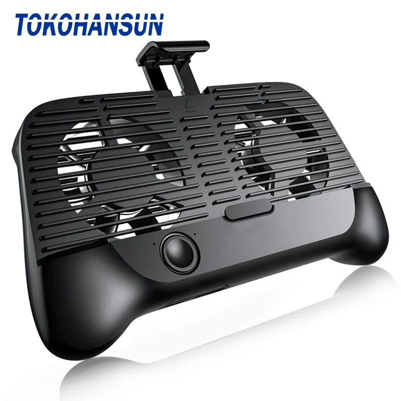 

TOKOHANSUN Mobile Phone Cooler Radiator For iPhone X 1800 mAh Power Bank Heat Sink Cooling Game Handle Holder For Smartphone