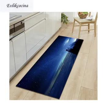 

Free Shipping Dark Blue Star Sky Tapis Salon Absorbent Bath Mat Area Rug for Living Room Bedroom Floor Carpet Tapete Infantil