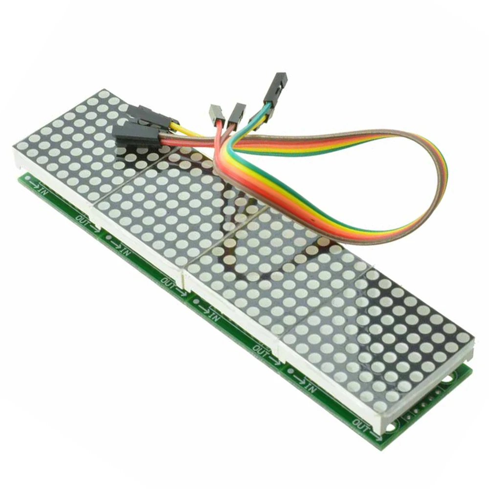 

MAX7219 9 8x8 LED Dot Matrix Module Microcontroller Module 4 in 1 Display