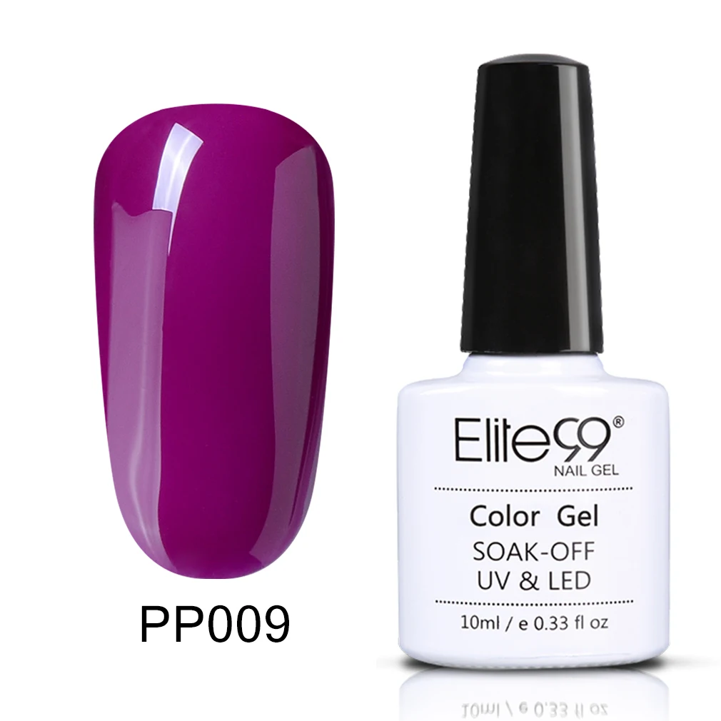 Elite99 фиолетовый Гель-лак для ногтей Полупостоянный лак для ногтей УФ-гель лак замачиваемый дизайн ногтей Лаковая эмаль - Цвет: PP009
