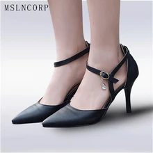 Plus Size 34-43 Wedding shoes thin high heels summer shoes black women sandals pointed toe solid shallow party ladies Pumps shoe Plus Size 34-43 Wedding shoes thin high heels summer shoes black women sandals pointed toe solid shallow party ladies Pumps shoe