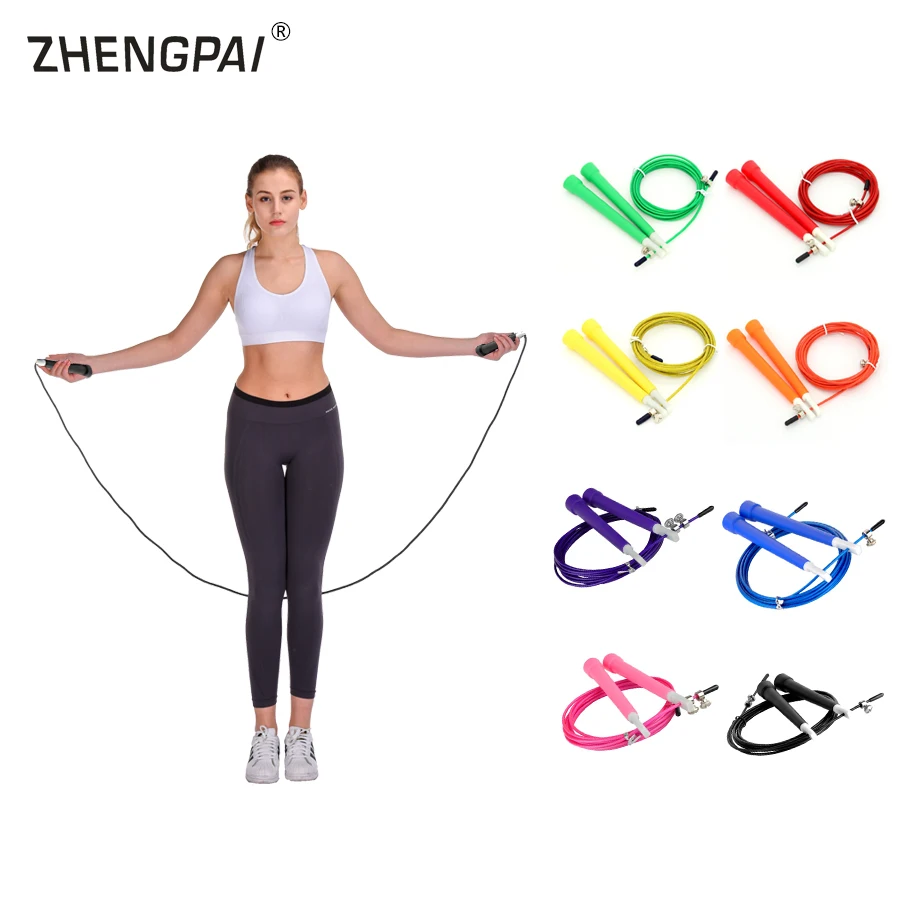 ZHENGPAI Crossfit High Speed Steel Wire Skipping Skip Length Adjustable