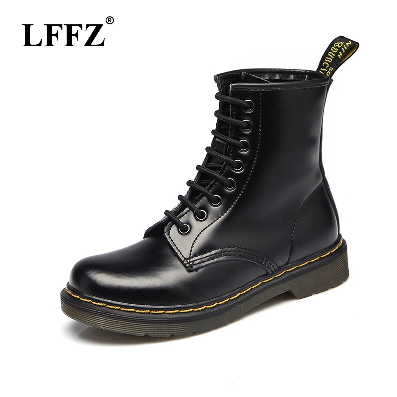 

2019 High quality Split Leather Men Boots Dr Boots shoes High Top Motorcycle Autumn Winter shoes man snow Boots ST50