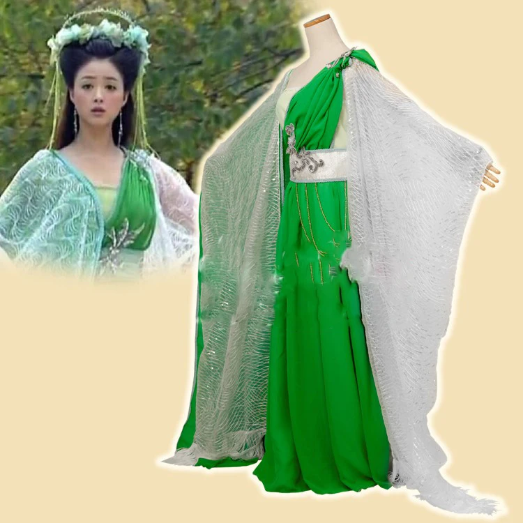 Многоцветный костюм феи hanfu для ТВ Играть счастливый и веселый семь Фея нефритовый император семь дочерей