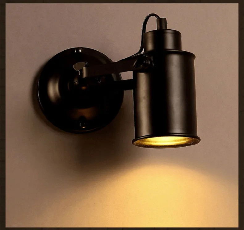 Промышленный настенный светильник в стиле ретро из кованого железа, настенный светильник, регулируемый Точечный светильник, винтажный настенный светильник для спальни, гостиной, лофт-бара