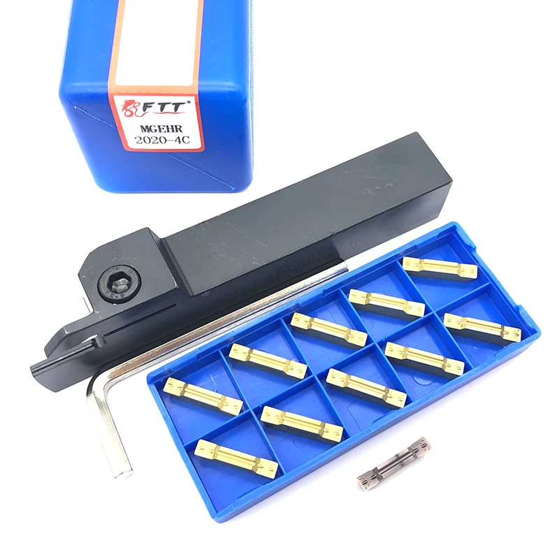 

1PCS MGEHR2020-4 Turning holder +11PCS MGMN400 M turning tools parting and grooving carbide inserts lathe CNC tool