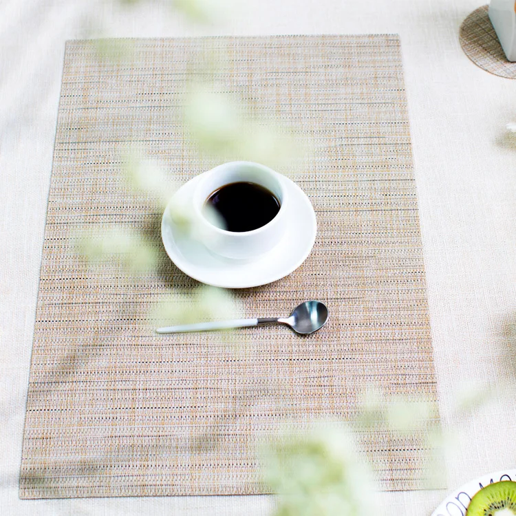 

5 ColorPvc Solid Color Placemat Dining Table Mats Set De Bowl Pad Napkin Tray Mat Coasters Kids