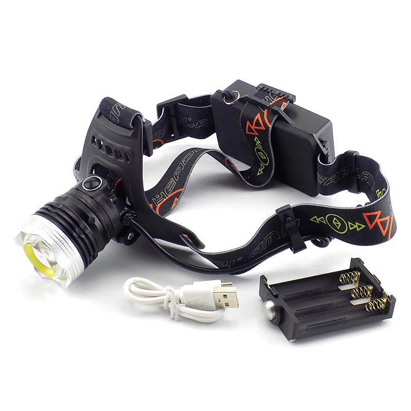 Налобный фонарь 2 светодиода Cob T6 аккумуляторы AA 18650|Налобные LED-фонари| |
