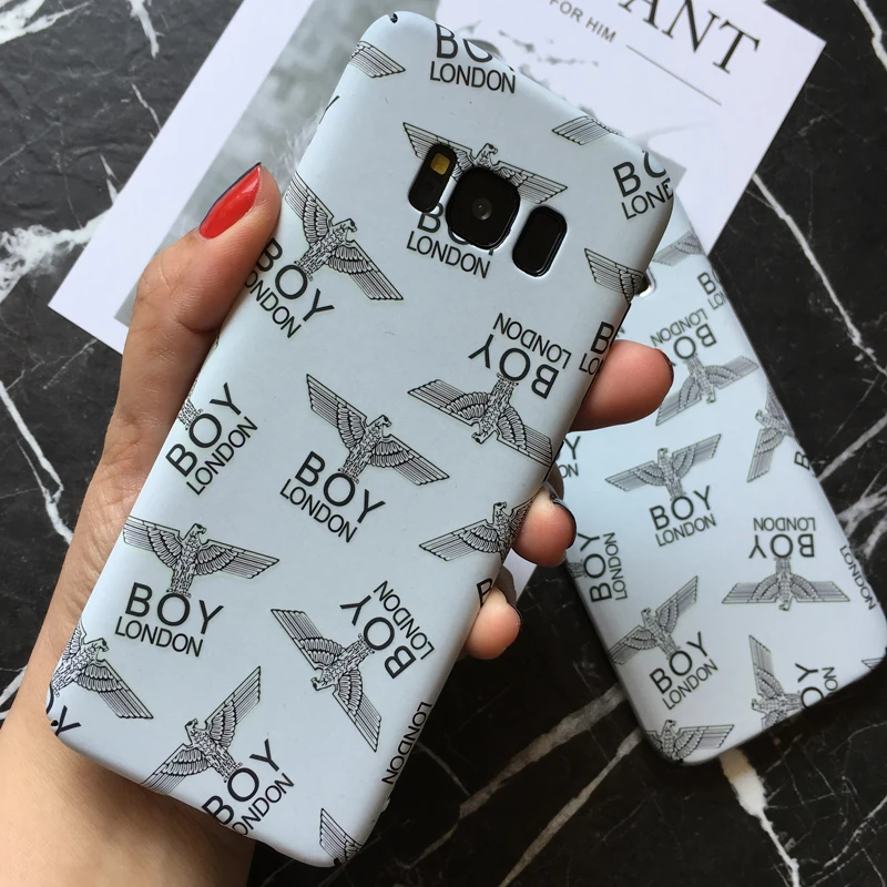 Матовый чехол для samsung S8 плюс Примечание 8 S7 край S9 задняя крышка Флора моде лунный