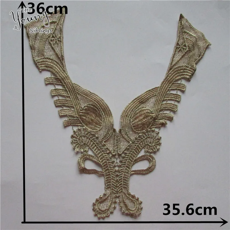 Новый стиль Smbroidery Кружева DIY кружевной вырез Ажурный воротник Швейные наклейки