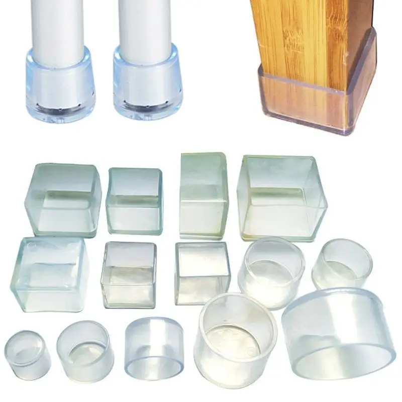 

8pcs Chair Leg Caps Rubber Feet Protector Pads Furniture Table Covers Socks hole plugs dust Cover furniture leveling feet system