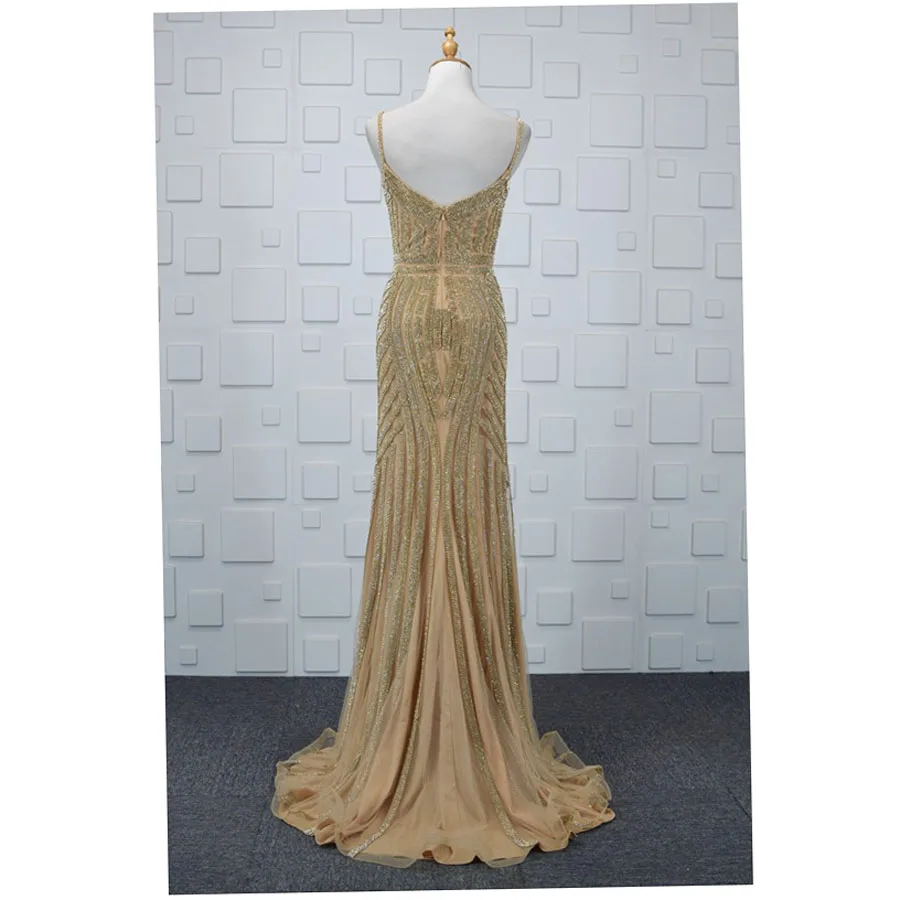 Gorgeous Mermaid Evening Dresses Long Handmade High End Strap High Waist Evening Formal Dress Maxi Gowns Vestido de Festa Custom