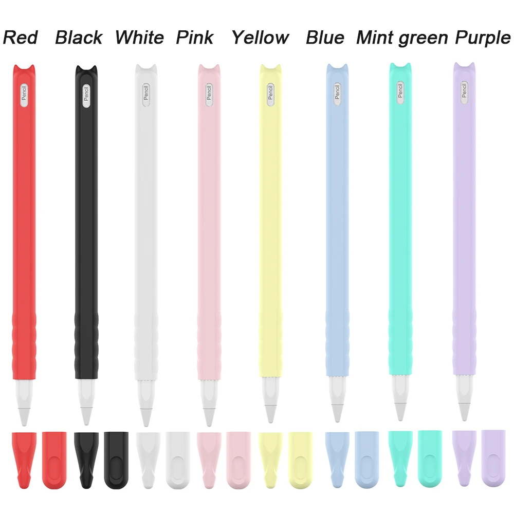 Модный мягкий силиконовый чехол держатель для Apple Pencil 2 iPad Pro полный защитный wtih
