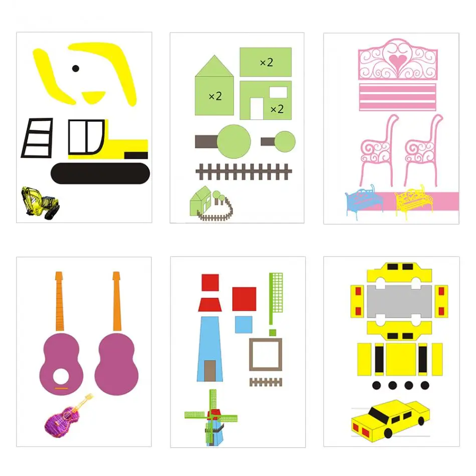 20pcs 3D Pen Printing Paper Painting Graffiti Template 40