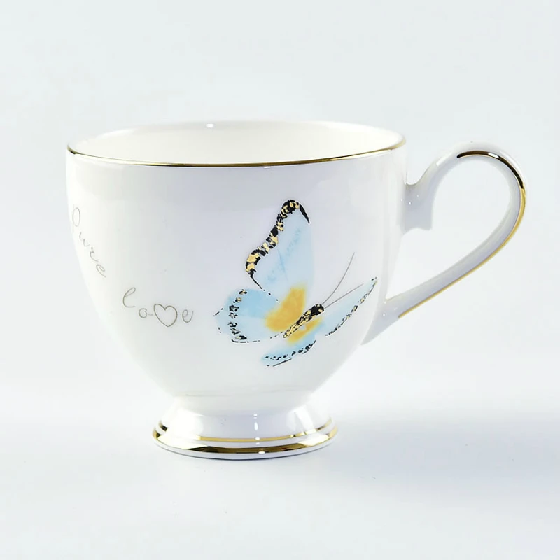 Китайский костяного фарфора кофейная чашка и блюдце керамический кофейный набор креативный простой набор кофейных чашек 1 чашка 1VCD