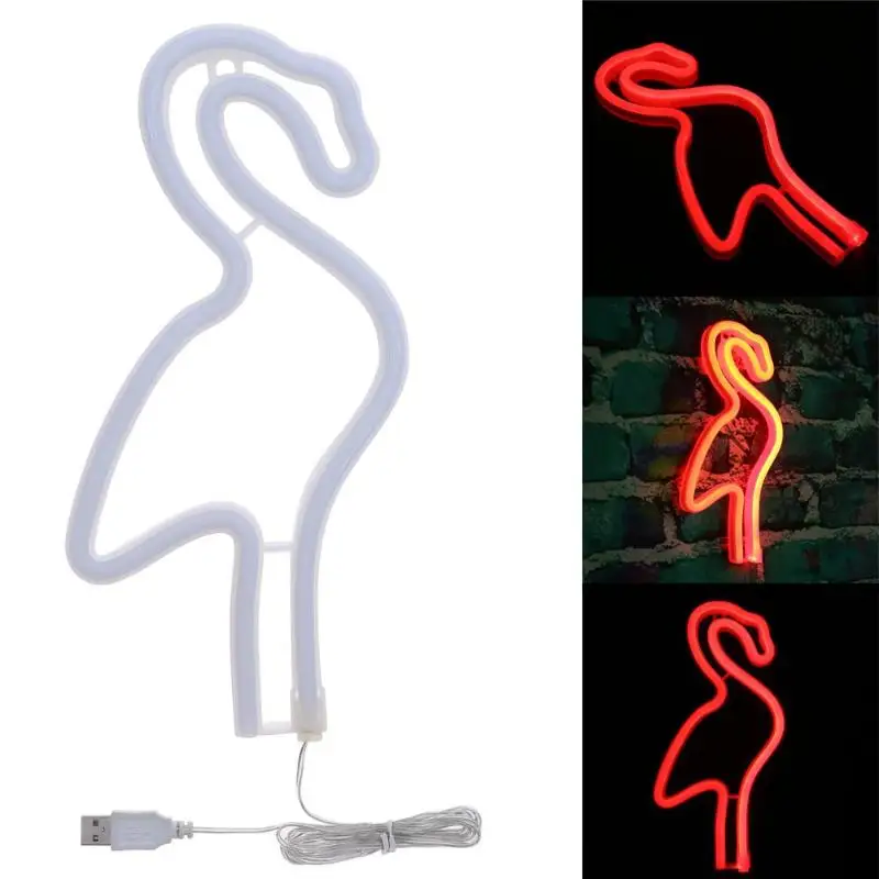Креативная неоновая лампа с usb зарядкой ночник Кактус/луна/облако светодиодная