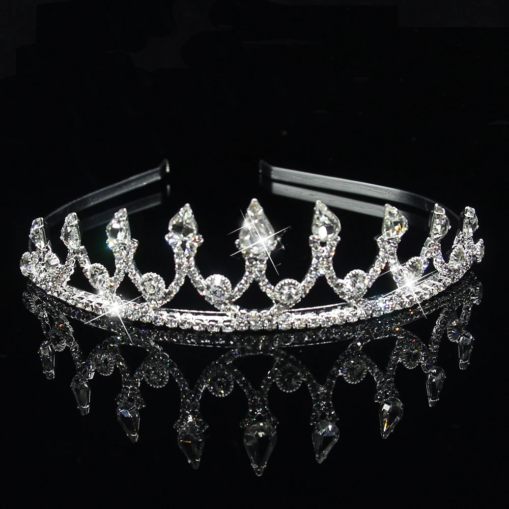 Женская корона, повязка на голову, стразы, принцесса, тиара и короны, повязка на голову, свадебные украшения для волос, серебряные свадебные аксессуары для волос