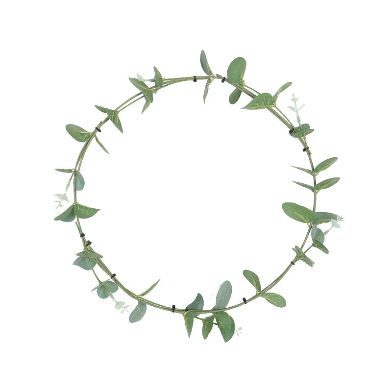 

Simulation Green Vegetation Fresh Nordic Wind Wreath Eucalyptus Leaf Hoop Garland Interior Decoration Site Layout