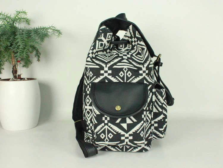 Mochilas mujer рюкзак для путешествий женский рюкзак, Национальный стиль винтаж холщовый рюкзак, школьные сумки для девочек-подростков T27