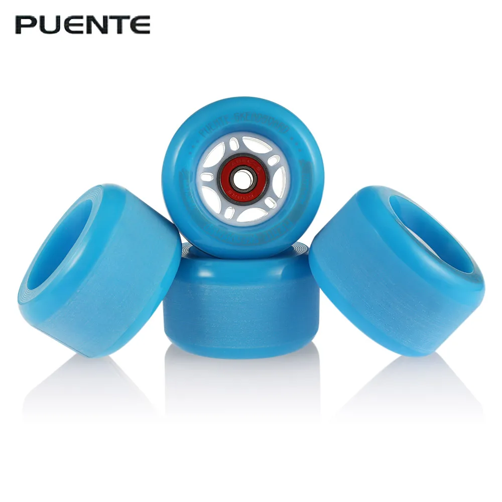 PUENTE 4pcs Skateboard Truck with Skate Wheel Riser Pad Bearing