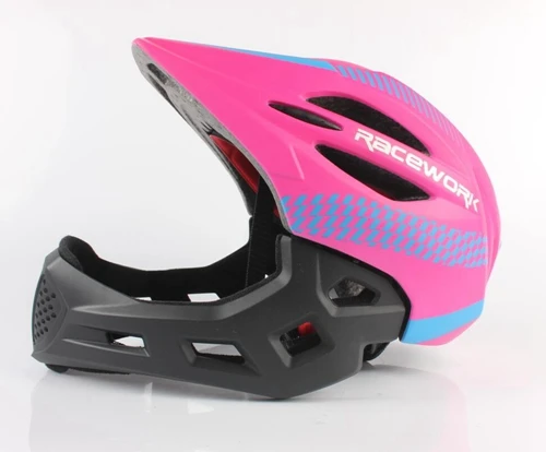 RK детский анфас шлем анфас Молодежный шлем для защиты ребенка во время езды - Color: Pink