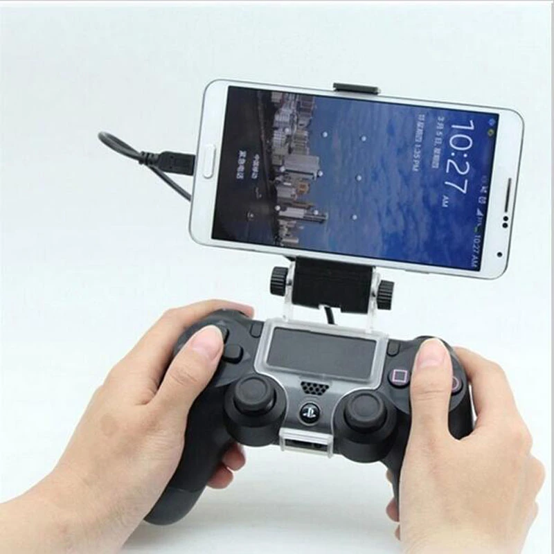 Phone Mount Hand Grip Stand For Sony Playstation Dualshock 4 Ps4 Slim Pro Controller Samsung Xiaomi Huawei Clip Holder Otg Cable Stand For Stand For Ps4ps4 Stand Aliexpress