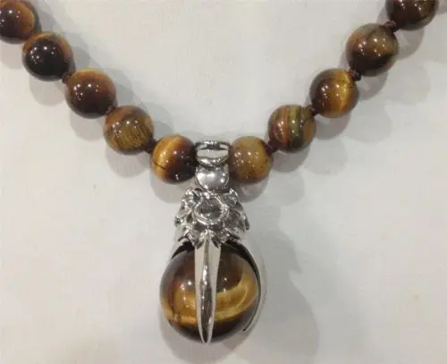 

ddh003808 8MM GENUINE TIGER EYE ROUND BEADS NECKLACE & PENDANT 28% Discount 5.6