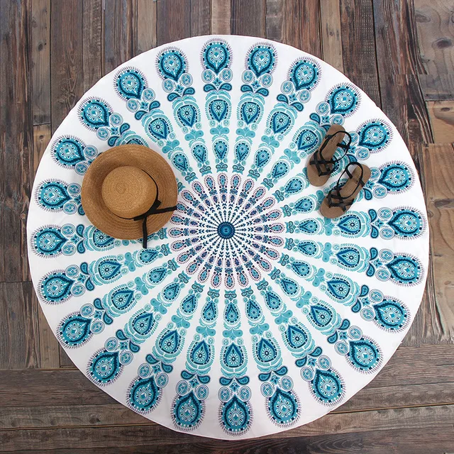 2016 New Summer Large Geometric Totem Printed Round Beach Towels 2016 New Summer Large Geometric Totem Printed Round Beach Towels Circle Towel Serviette De Plage