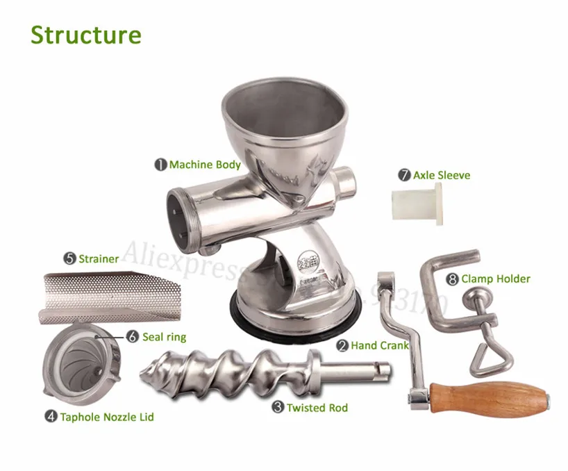 Нержавеющая сталь соковыжималки ручной фрукты овощи соковыжималка с высоким выходом сока ручной соковыжималка машина ребенок здоровый